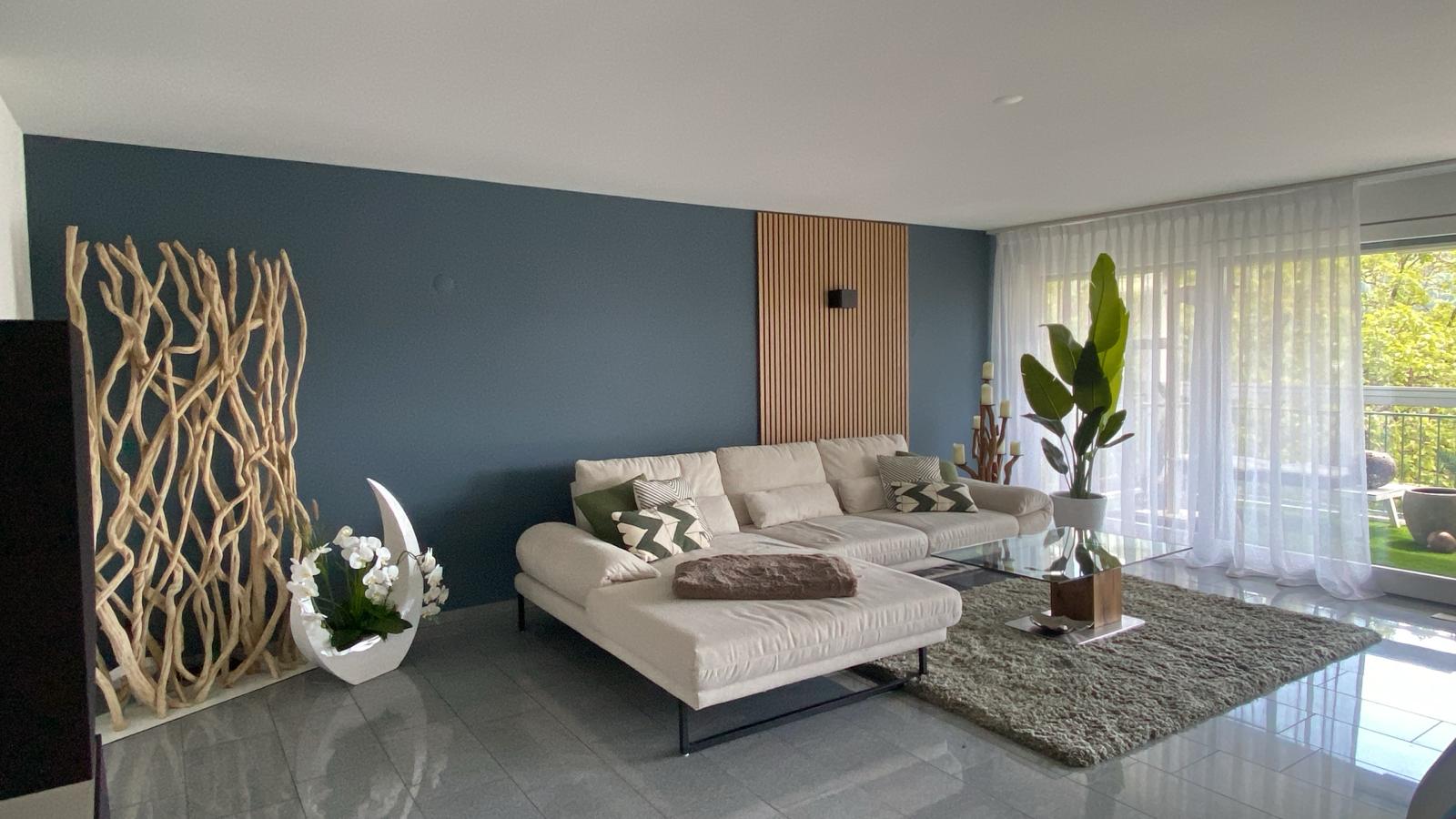 Farbakzent im Wohnzimmer